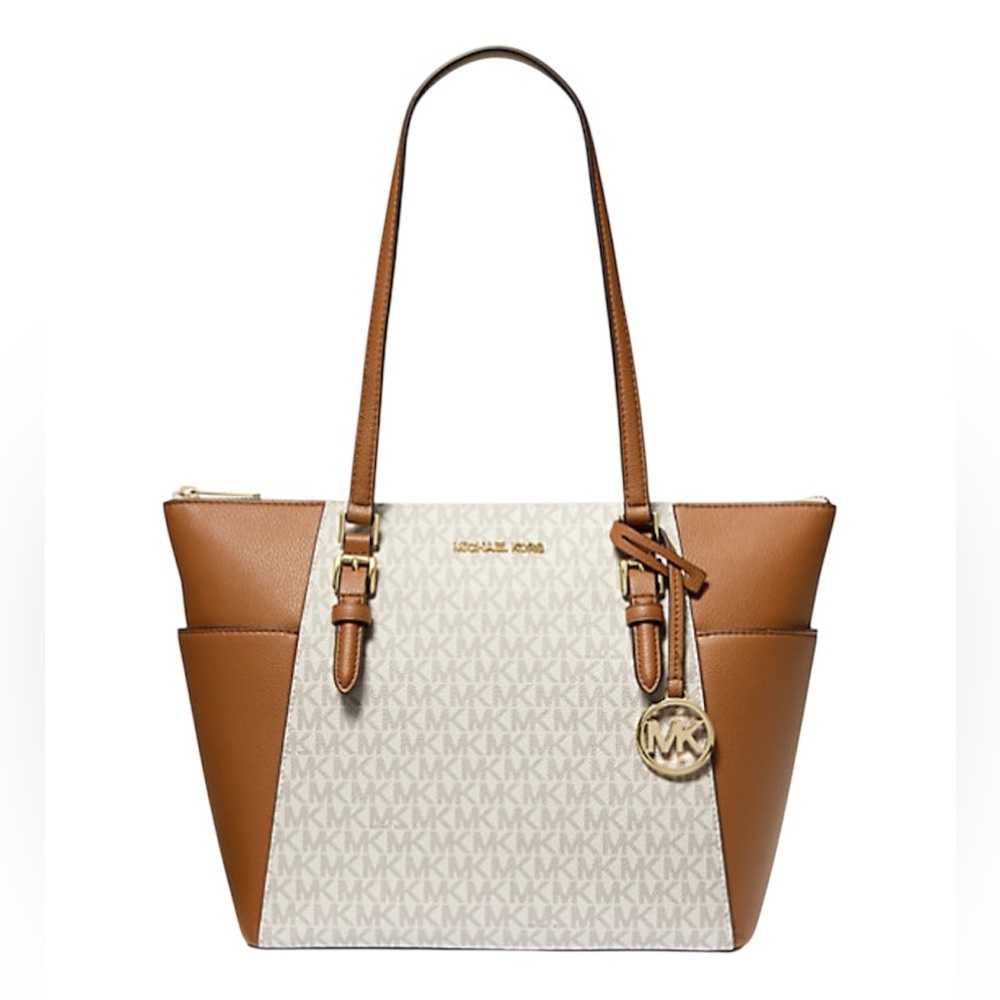 Michael Kors Brown and Cream Tote Bag